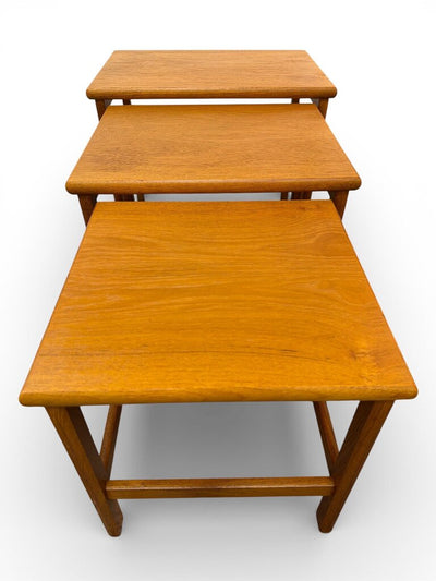 Danish Modern Teak Mid Century Nesting Tables (Set of 3)