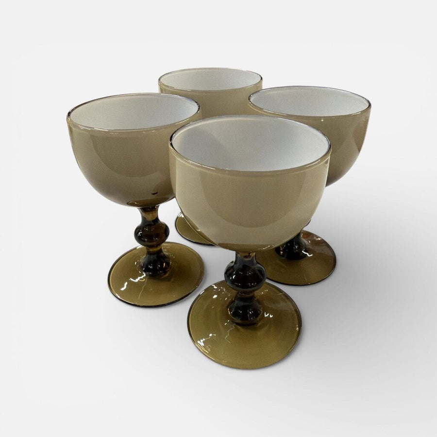 Vintage 1960's Carlo Moretti Set of 4 Italian Goblets (Set of 4)
