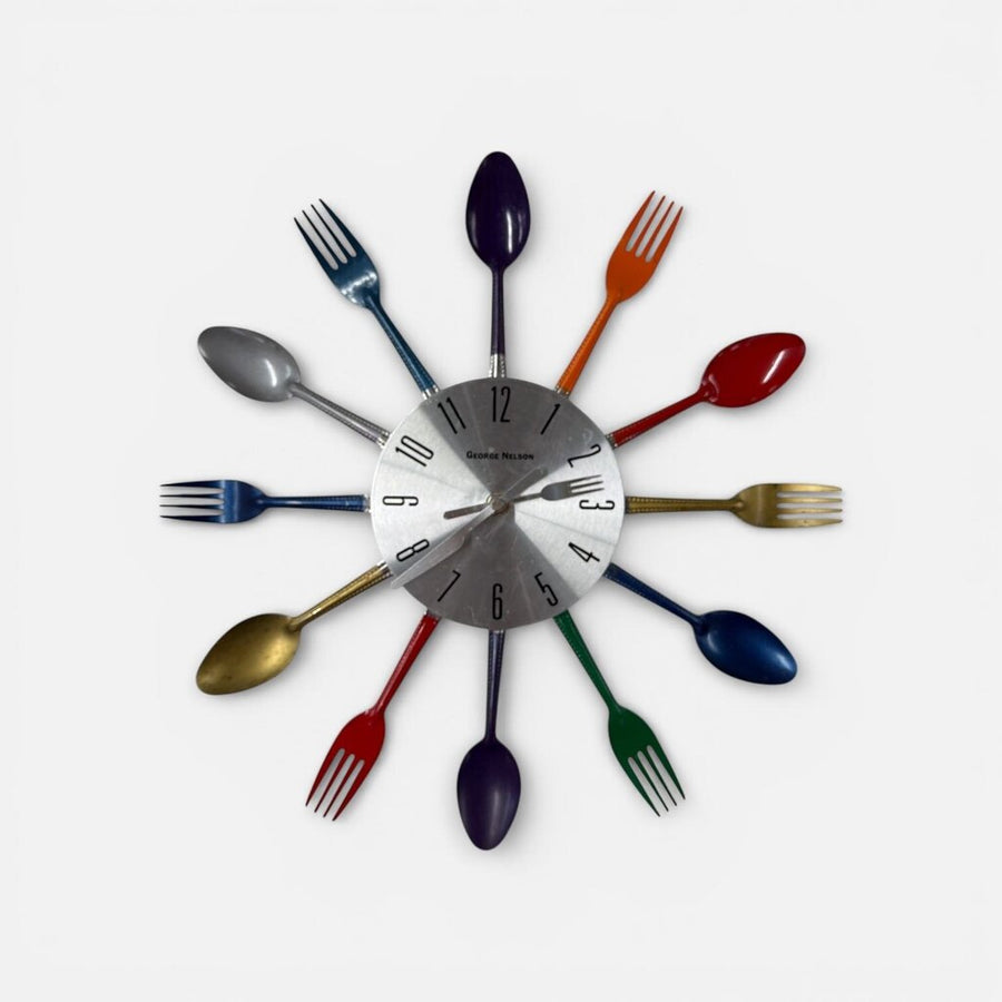 Vintage George Nelson Spoon and Fork Clock