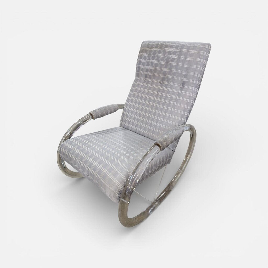 Mid Century Lucite Rocking Chair by Charles Hollis Jones