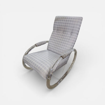 Mid Century Lucite Rocking Chair by Charles Hollis Jones