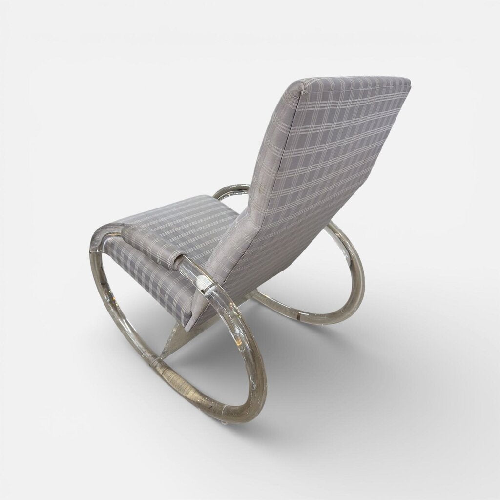Mid Century Lucite Rocking Chair by Charles Hollis Jones