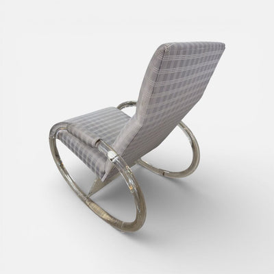Mid Century Lucite Rocking Chair by Charles Hollis Jones