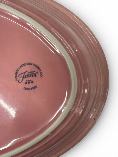 Vintage Fiesta 13 5/8" Oval Serving Platter in Rose Pink