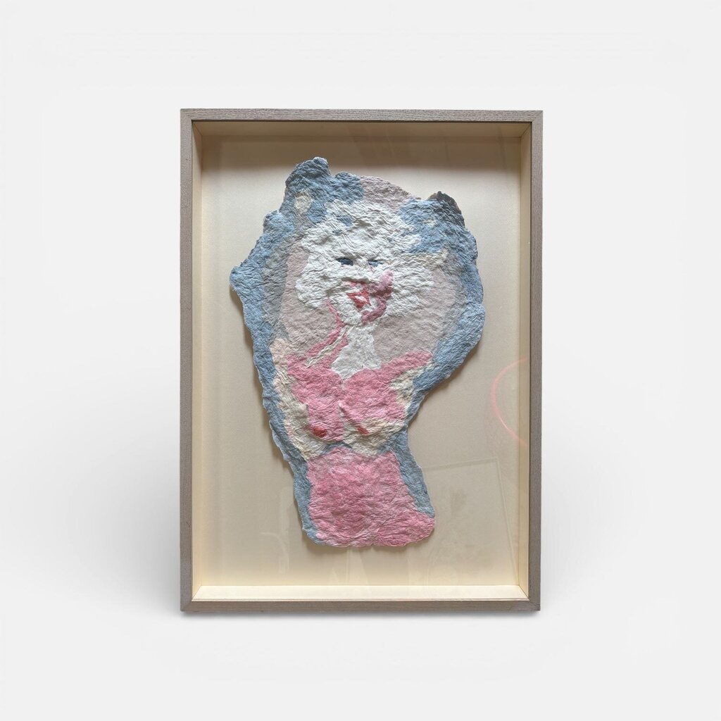 Marilyn Monroe One-of-a-Kind Original Paper Art in Custom Shadowbox Frame - Artist Unknown