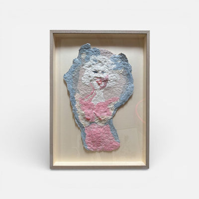 Marilyn Monroe One-of-a-Kind Original Paper Art in Custom Shadowbox Frame - Artist Unknown