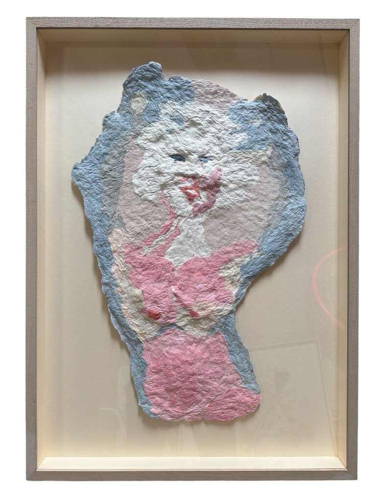 Marilyn Monroe One-of-a-Kind Original Paper Art in Custom Shadowbox Frame - Artist Unknown