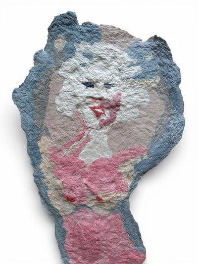 Marilyn Monroe One-of-a-Kind Original Paper Art in Custom Shadowbox Frame - Artist Unknown