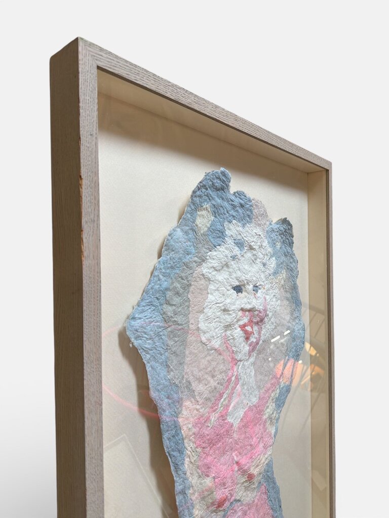 Marilyn Monroe One-of-a-Kind Original Paper Art in Custom Shadowbox Frame - Artist Unknown