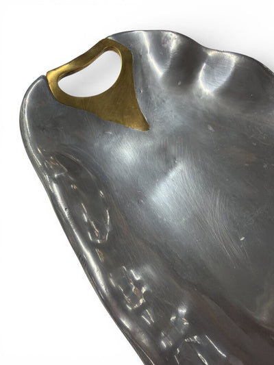 David Marshall Polished Aluminum and Bronze Tray