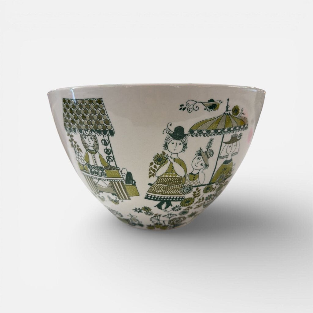 Mid Century "Figgjo Flint Norway" Lg Bowl in the "Market" pattern