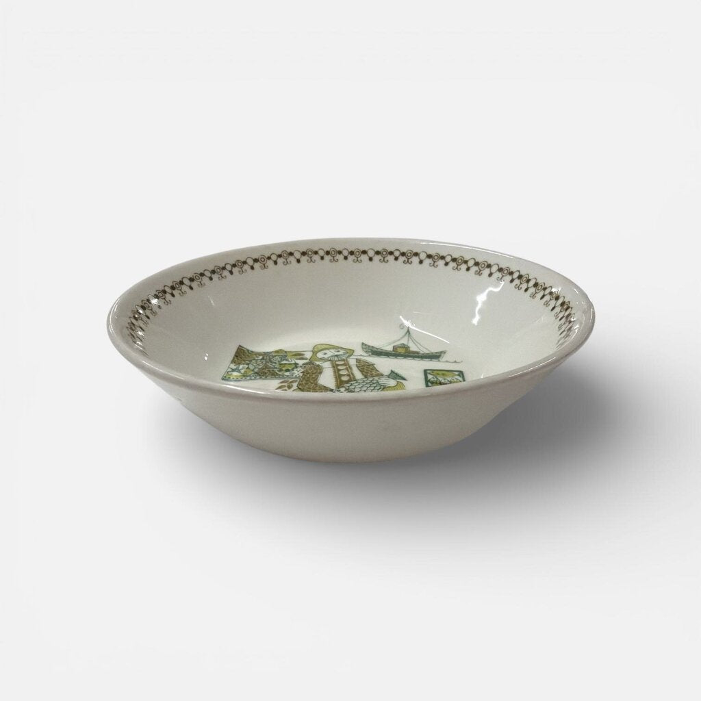 Mid Century "Figgjo Flint Norway" Soup Bowl in the "Market" pattern