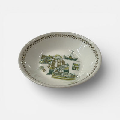 Mid Century "Figgjo Flint Norway" Soup Bowl in the "Market" pattern