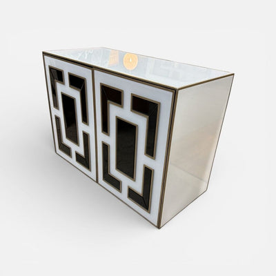 Contemporary Black & White Accent Cabinet