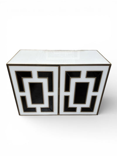 Contemporary Black & White Accent Cabinet