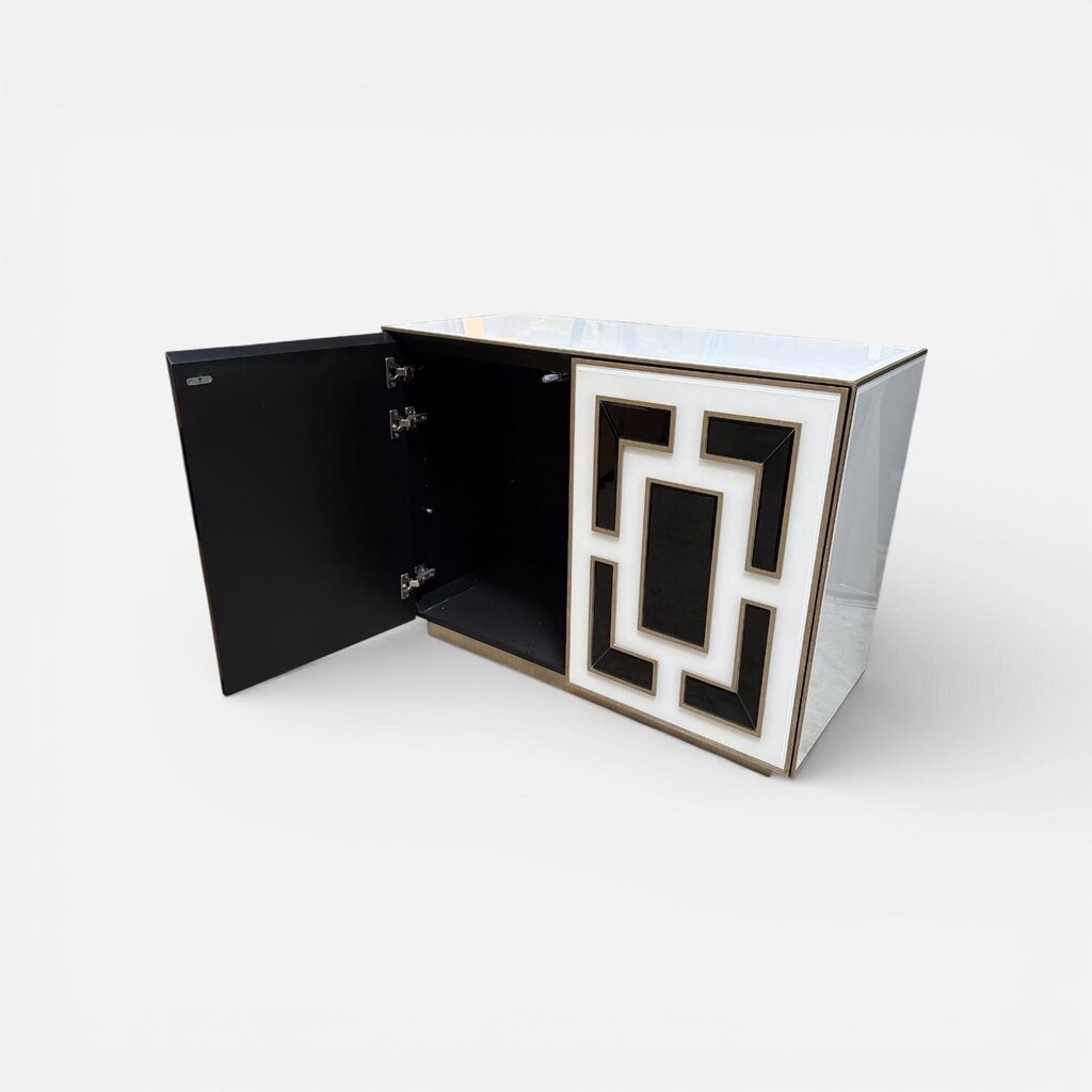 Contemporary Black & White Accent Cabinet
