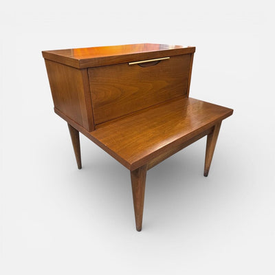 Pair of Mid-Century Modern Kent Coffey Tableau Walnut Nightstands (Set of 2)