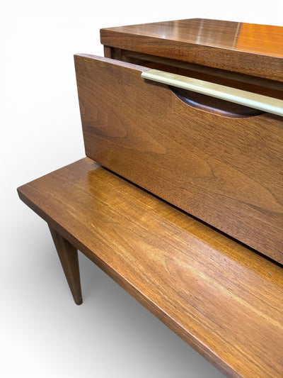 Pair of Mid-Century Modern Kent Coffey Tableau Walnut Nightstands (Set of 2)