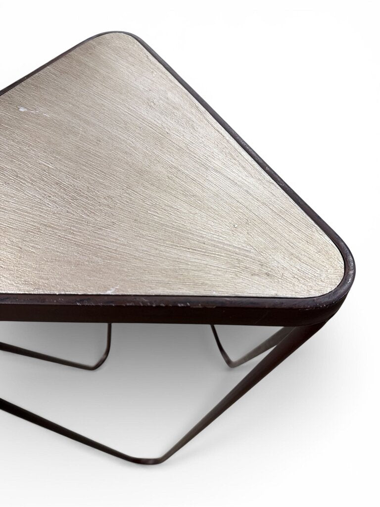 Modern Triangle End Table w/ Hairpin Legs