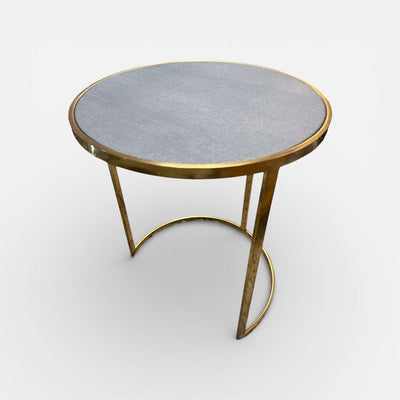 Modern Set of 3 Nesting Tables with Shagreen Top (Set of 3)