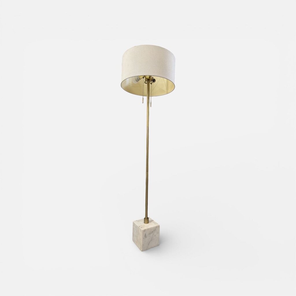 Modern Brass & Marble Floor Lamp