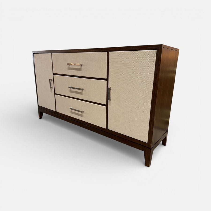 Modern Cream & Dark Finish Sideboard