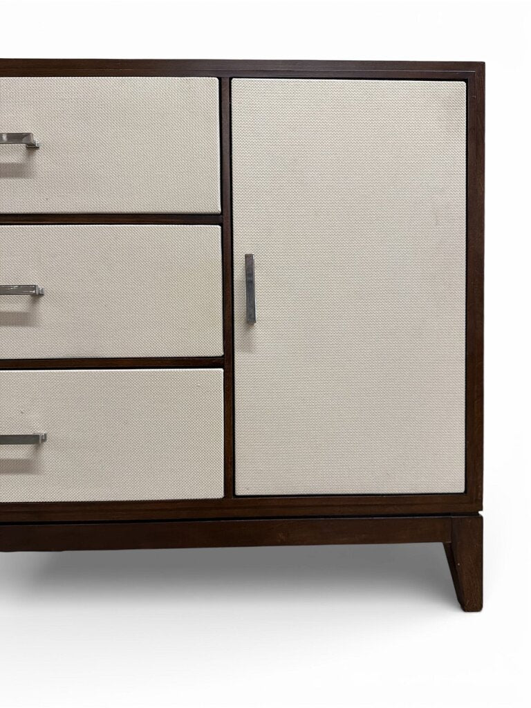 Modern Cream & Dark Finish Sideboard