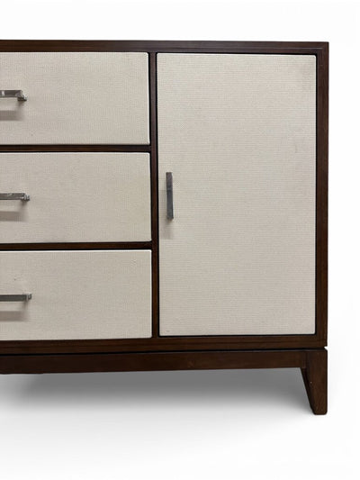 Modern Cream & Dark Finish Sideboard