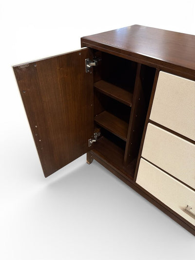 Modern Cream & Dark Finish Sideboard