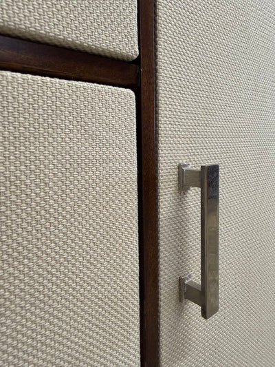 Modern Cream & Dark Finish Sideboard