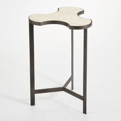 Natural Iron Bunching Table with Travertine Top