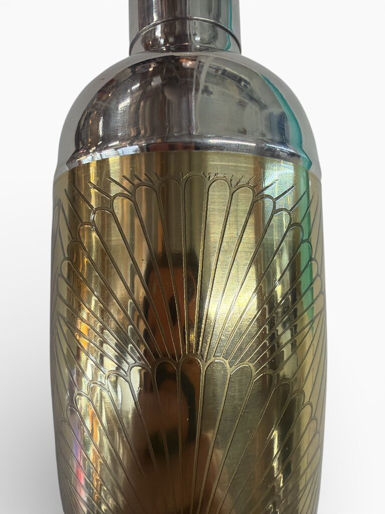 Brass and Chrome Cocktail Bullet Shaker