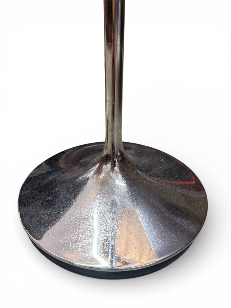 Mid Century Sonneman Floor Lamp in Chrome with Round Original Globe and Chrome