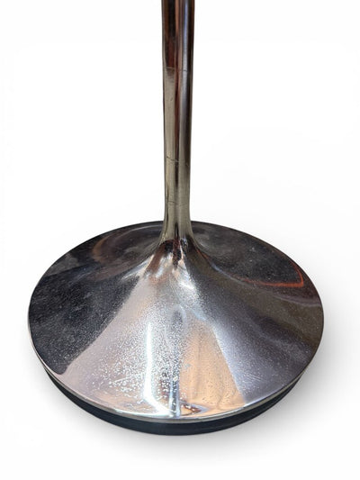 Mid Century Sonneman Floor Lamp in Chrome with Round Original Globe and Chrome