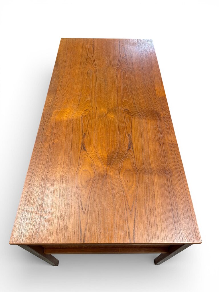 Danish Modern Md century Teak Desk with Original Key - Exceptional Condition