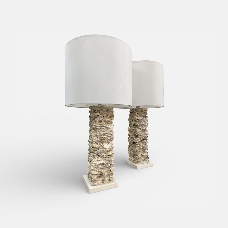 Pair of Stacked Shell Lamps (Set of 2)