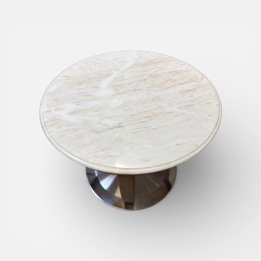 Vintage T.W.C. Portugal Accent Table in a Rosa Aurora Marble