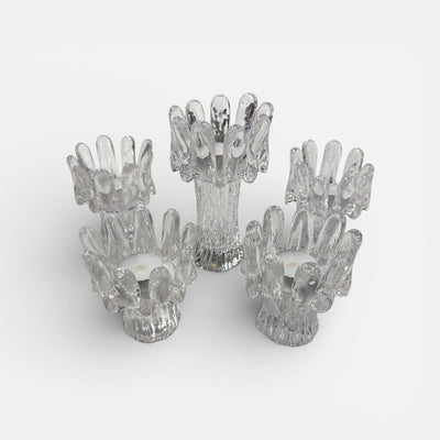 Kosta Boda Sunflower Candle Holders/Votives - Set of 5