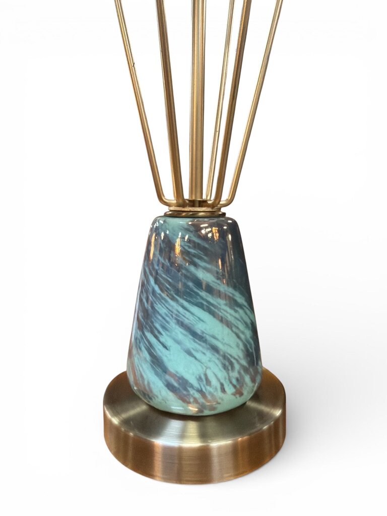 Rocket Lamp in Turquoise & Goldenrod