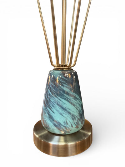 Rocket Lamp in Turquoise & Goldenrod