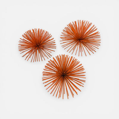 Mid Century Moderne Sea Urchin Starburst TRIO (Set of 3)