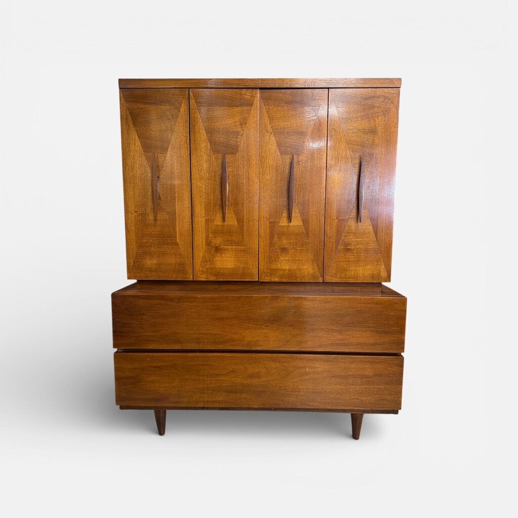 Mid Century 1960's American of Martinsville Walnut Chest of Drawer