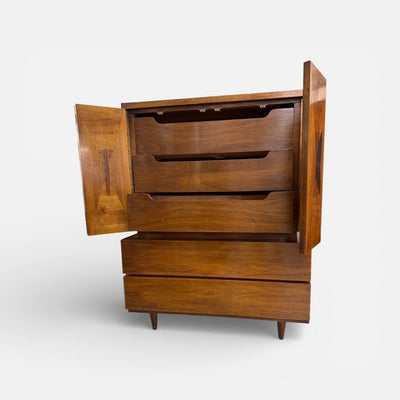 Mid Century 1960's American of Martinsville Walnut Chest of Drawer