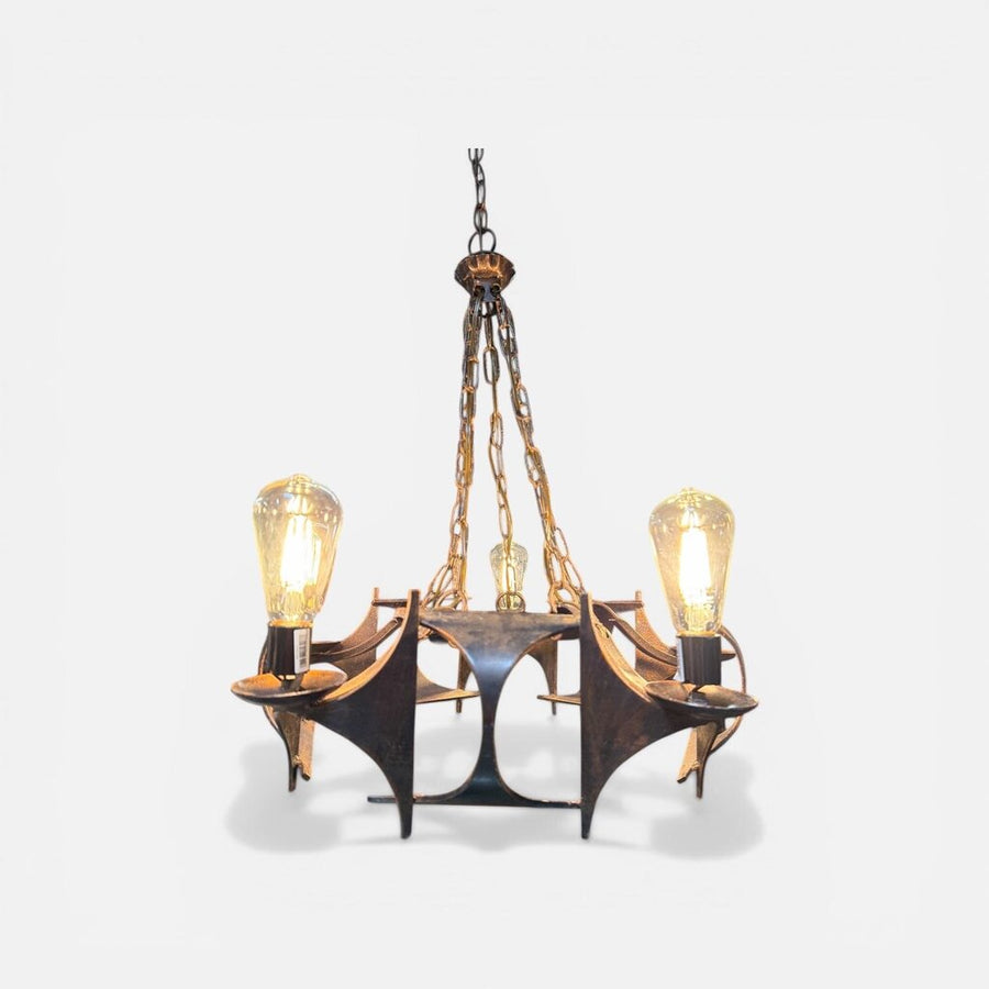 Mid Century Brutalist Chandelier