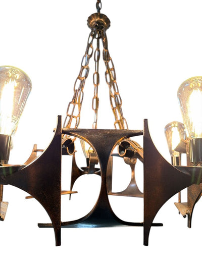 Mid Century Brutalist Chandelier