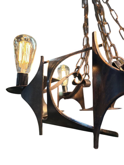 Mid Century Brutalist Chandelier
