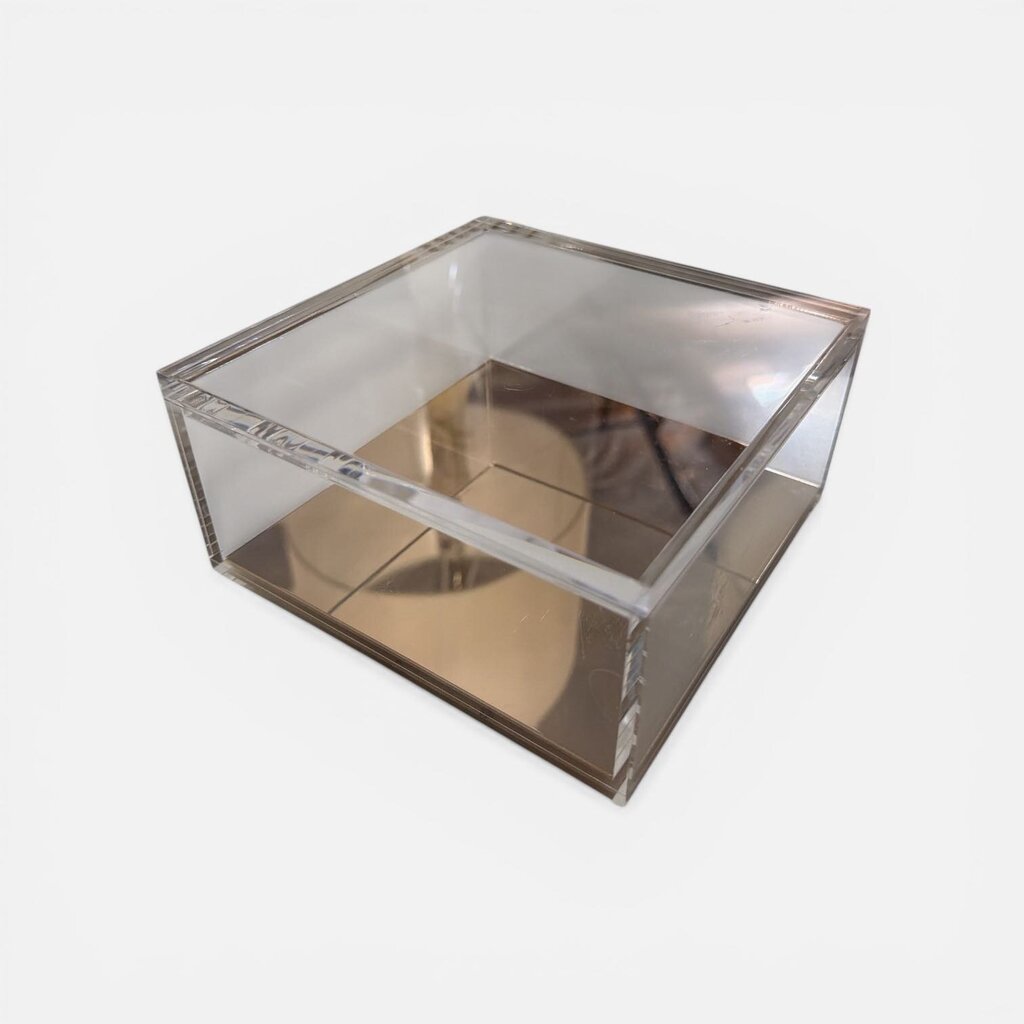 Mid century Lucite and Brass Display Box