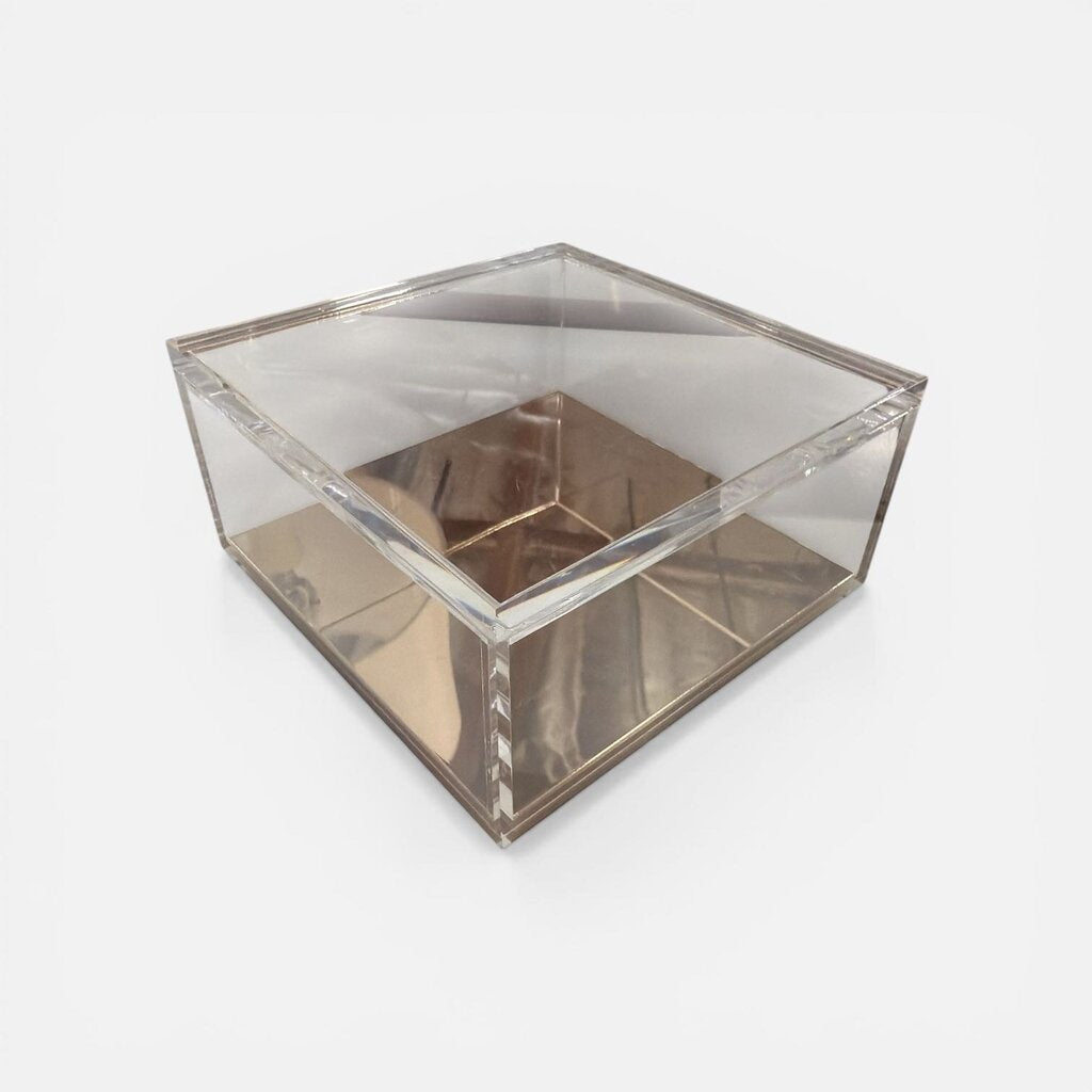 Mid century Lucite and Brass Display Box