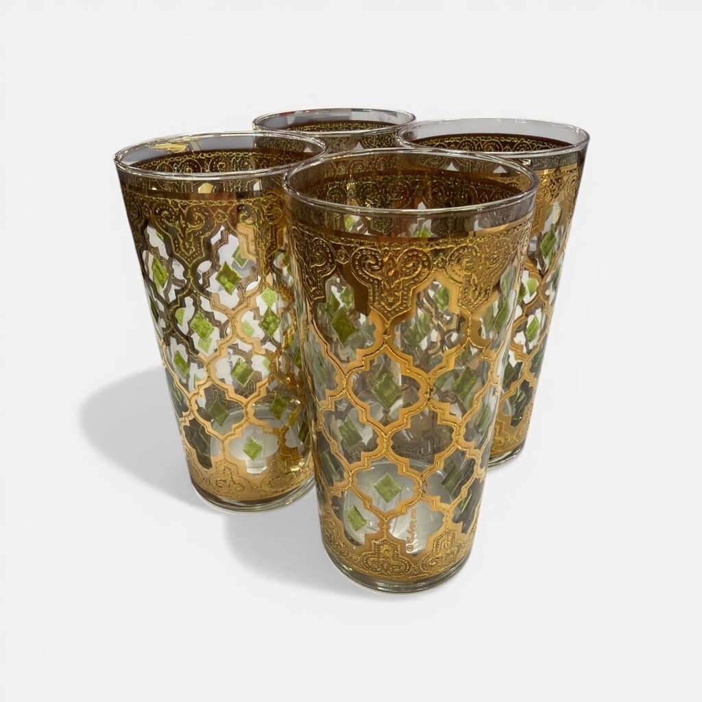 Culver Mid Century Valencia Highballs (Set of 7) MINT/NEW