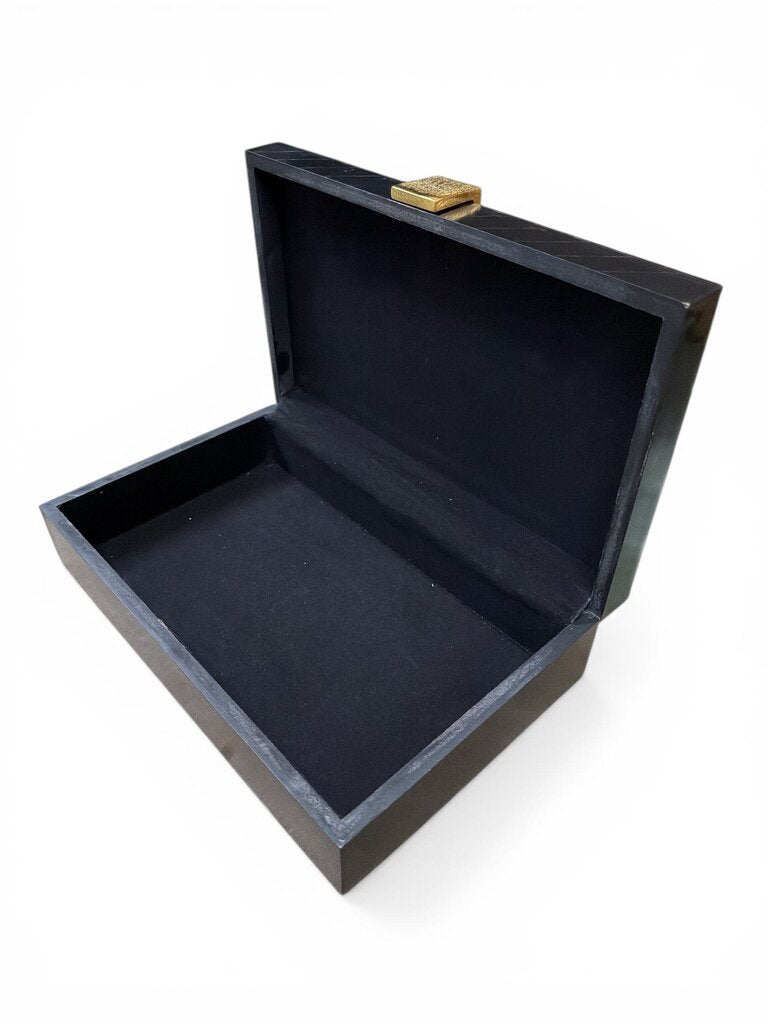 Regency Bone Covered Box Large with Brass Clasp